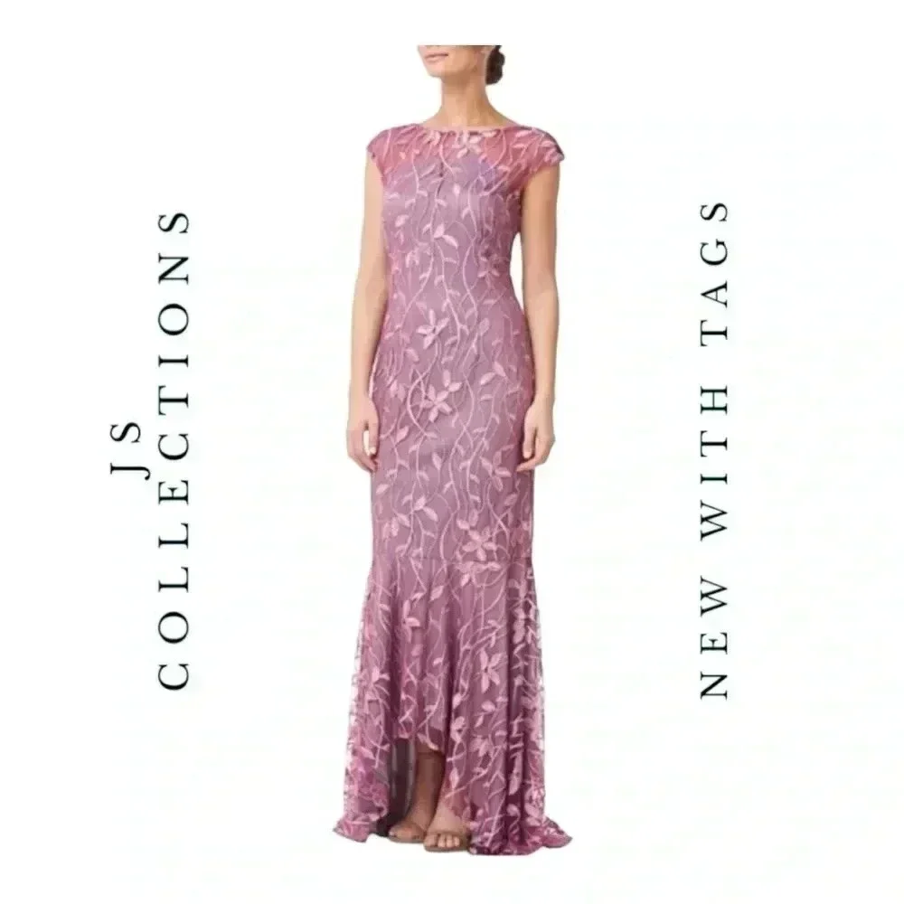 0459W. Js COLLECTION FORMAL DRESSS PINK AND LAVENDER IN COLOR‎ SIZE 2